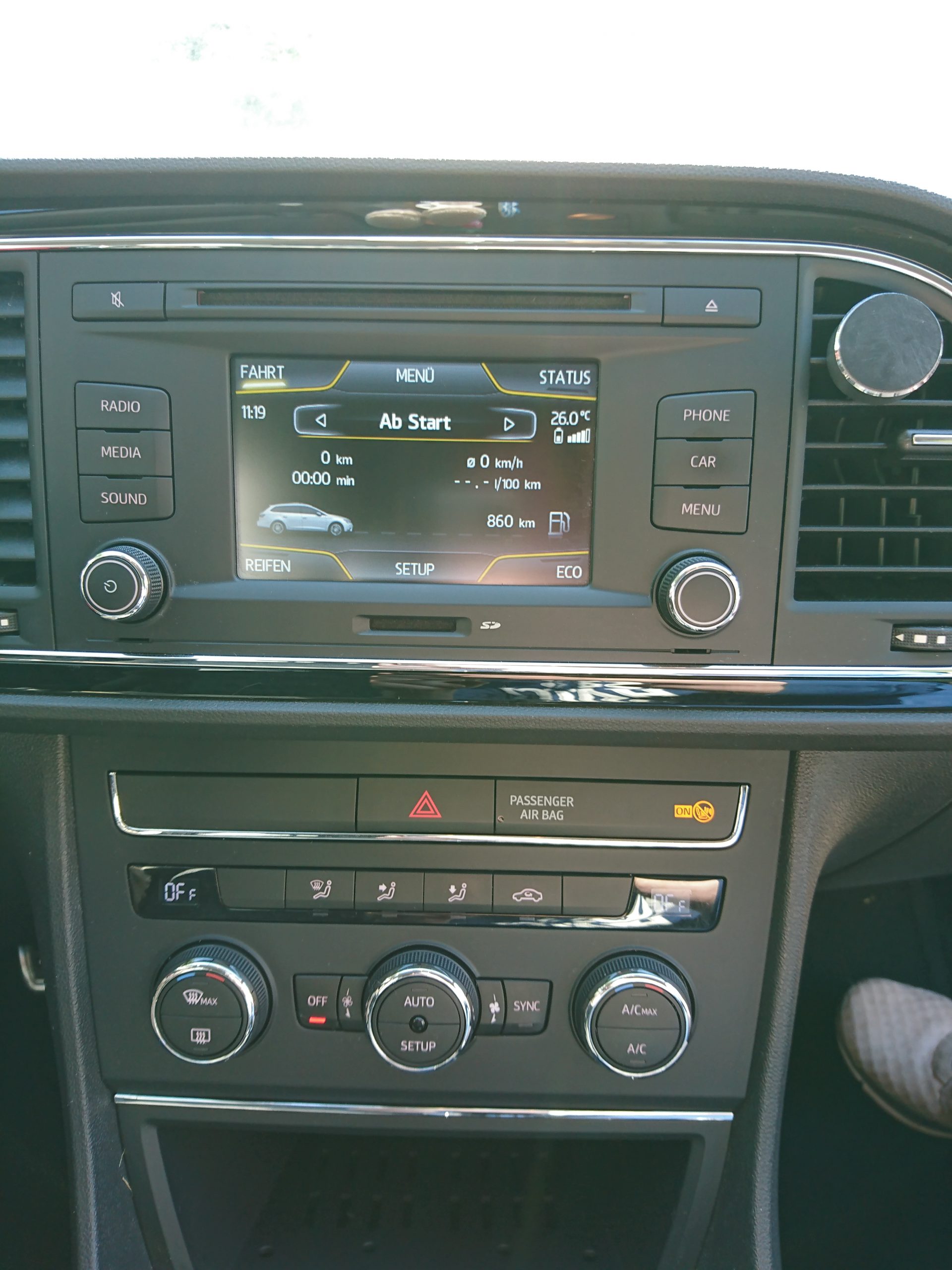Seat Leon 5F Android Radio Alternative zum Werksradio vom Seat Leon 5F Joying Unit 1 Din Navi