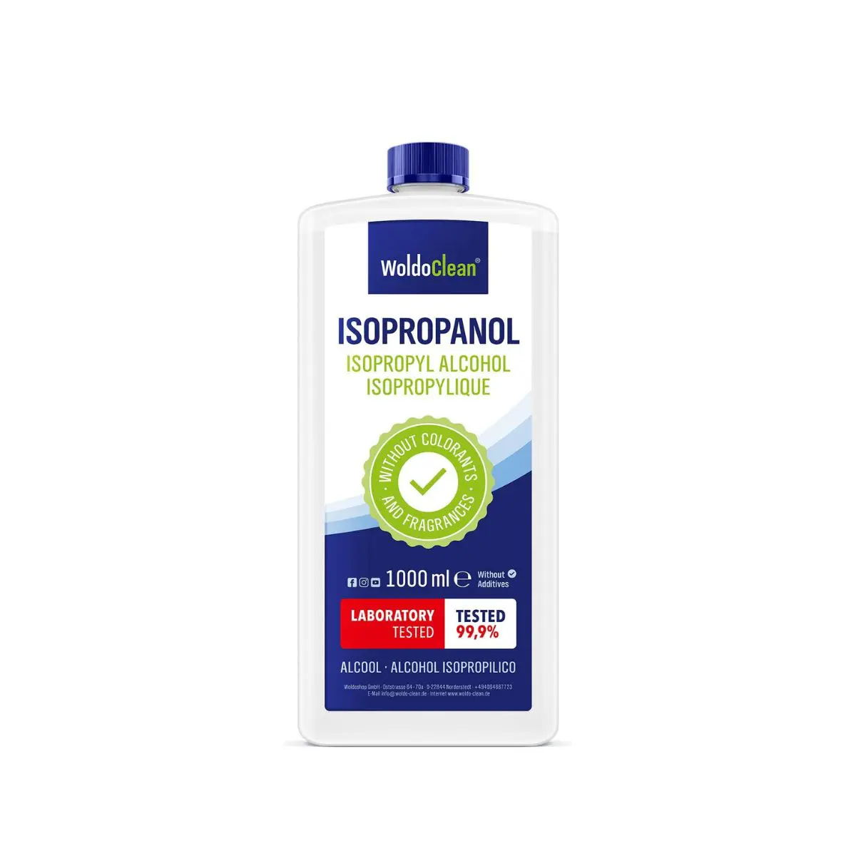 WoldoClean Isopropanol 500 ml – 99,9 % Reinigungsalkohol