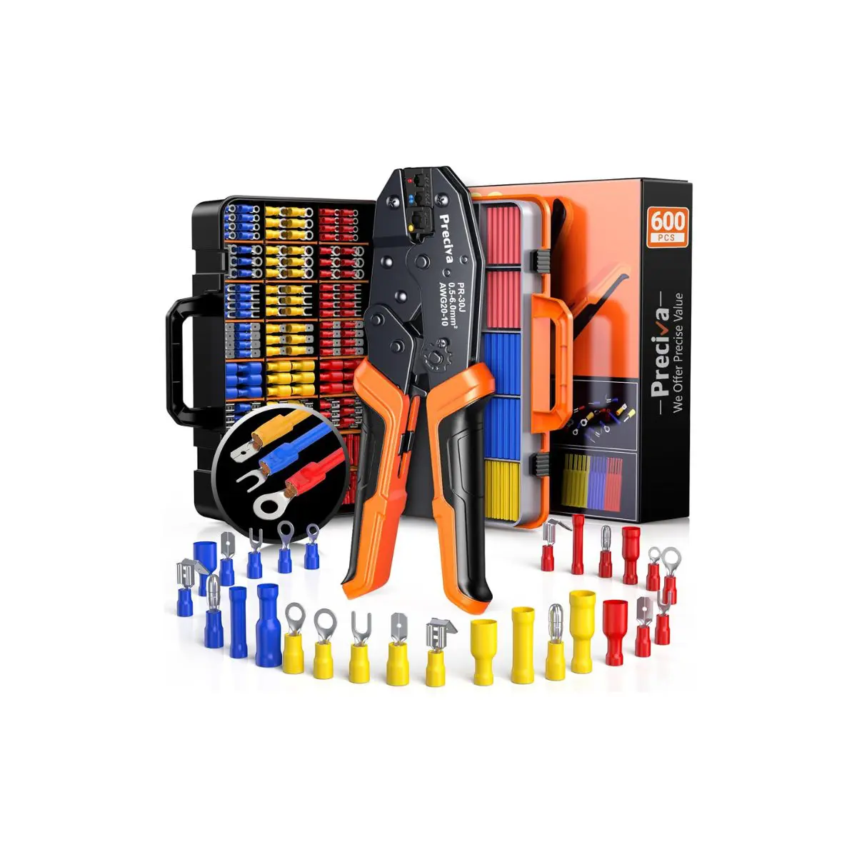 Preciva Crimpzange Set mit 600 Teile