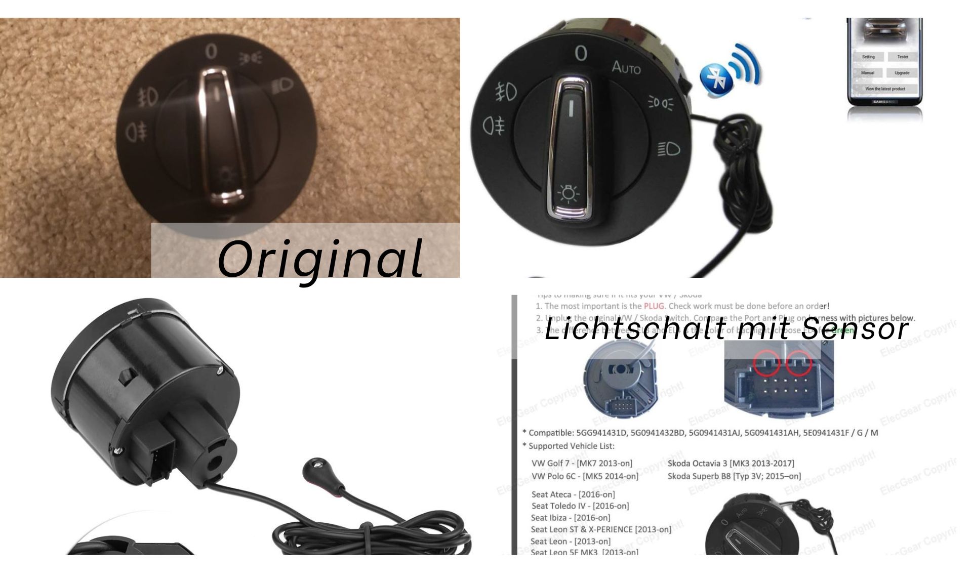 Seat Leon 5F Lichtsensor nachrüsten