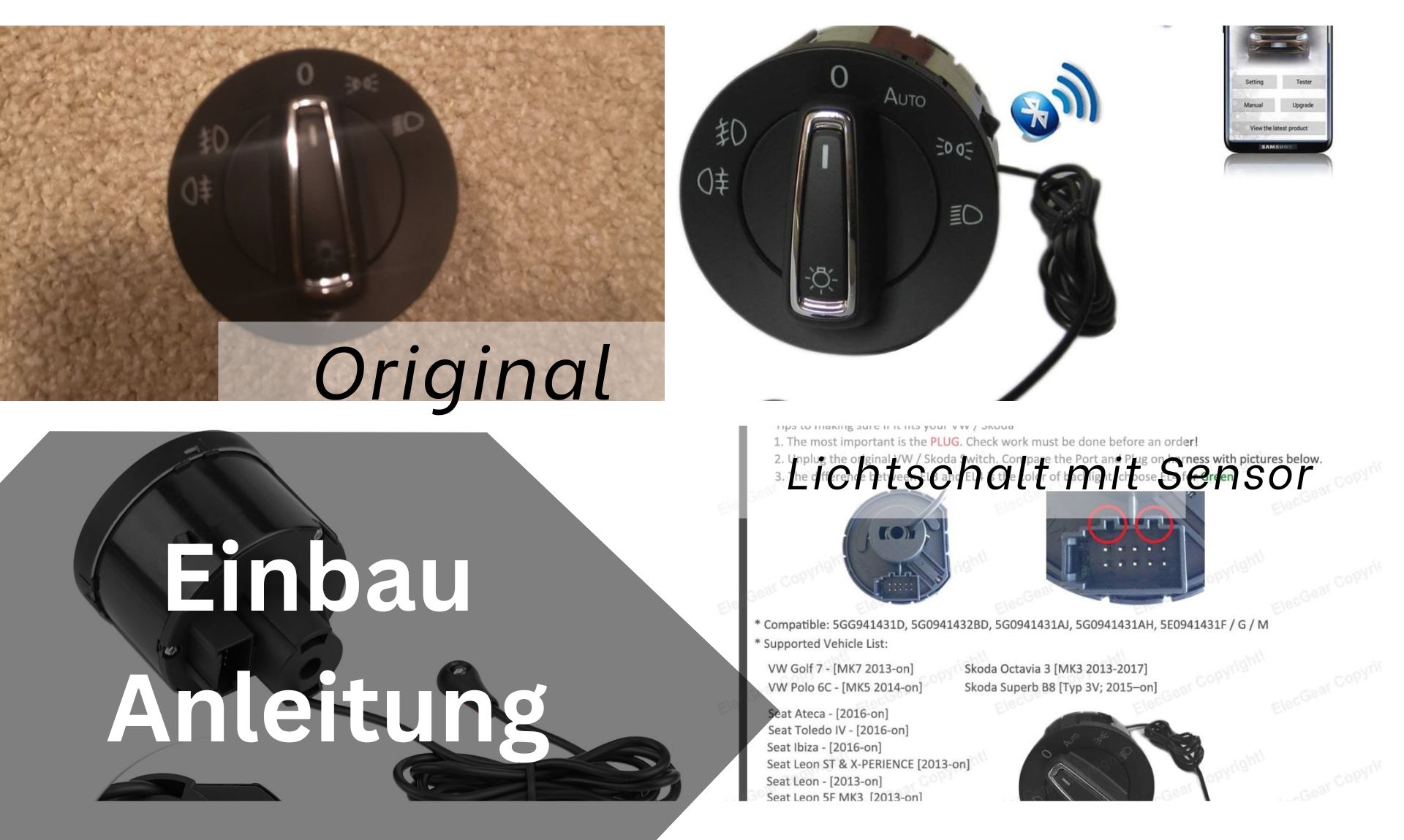 Seat Leon 5F Lichtsensor nachrüsten !!