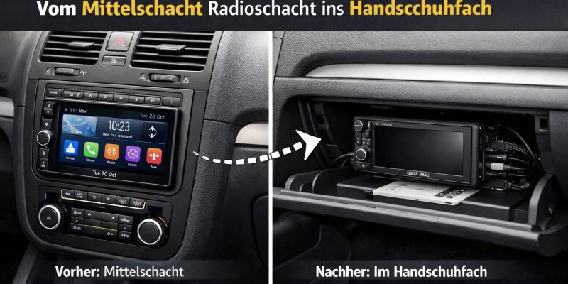 Joying Unit in das Handschuhfach einbau